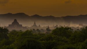 A View of the Old Bagan in Myanmar